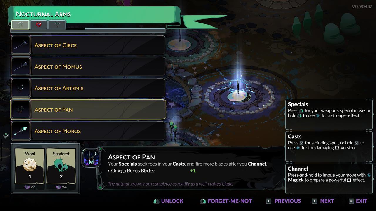 All weapon aspects in Hades 2