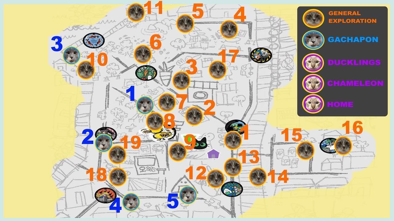 Little Kitty, Big City - Hat locations on the world map